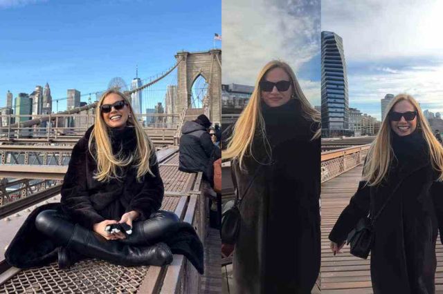 Federica Panicucci in vacanza a New York con i suoi figli